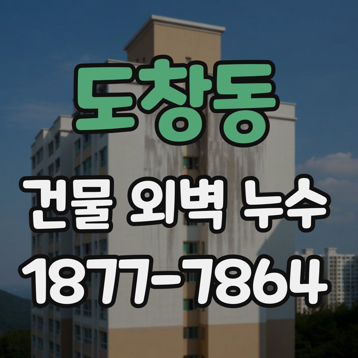 도창동 건물 외벽 누수
