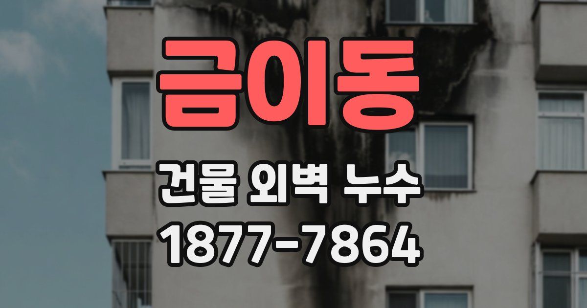 금이동 건물 외벽 누수