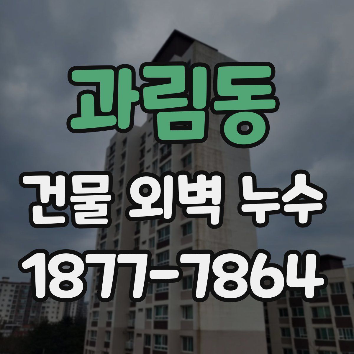 과림동 건물 외벽 누수