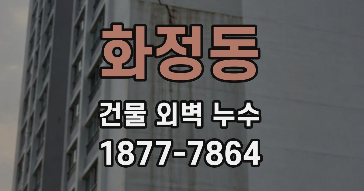 화정동 건물 외벽 누수