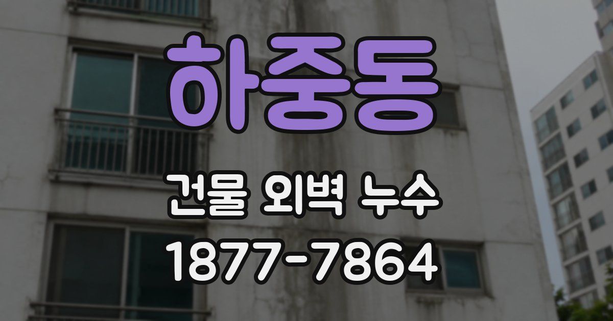 하중동 건물 외벽 누수