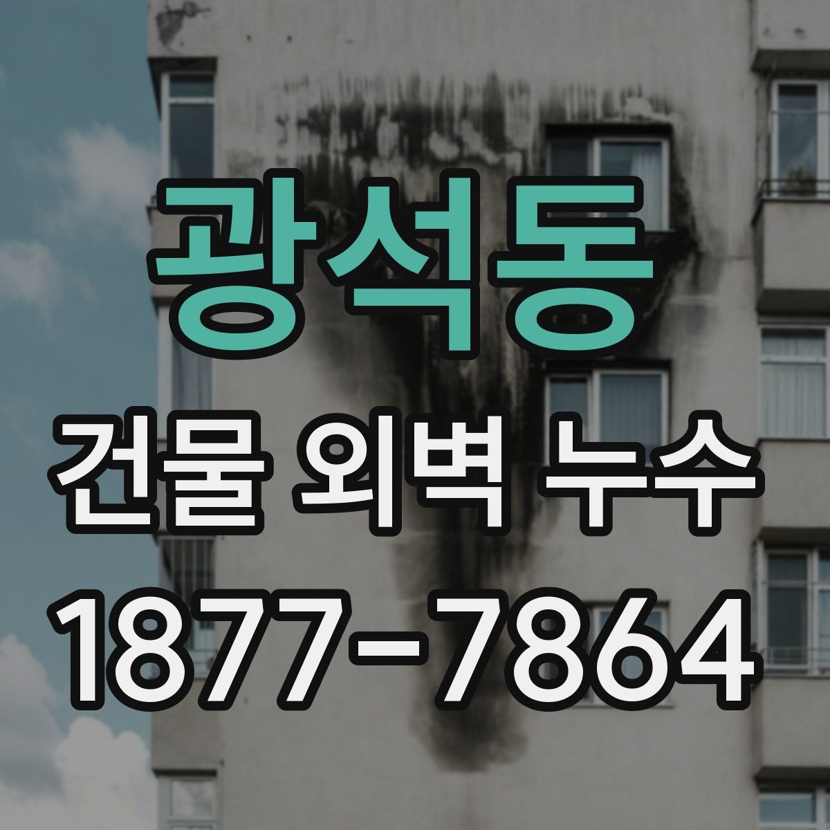 광석동 건물 외벽 누수