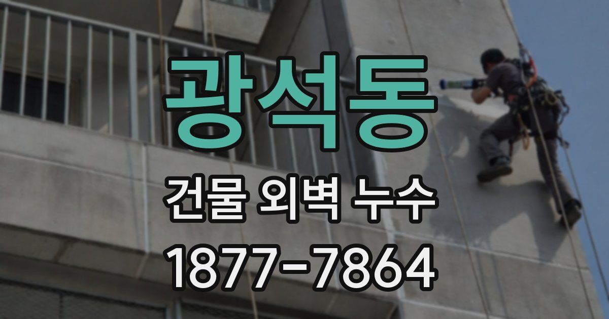 광석동 건물 외벽 누수