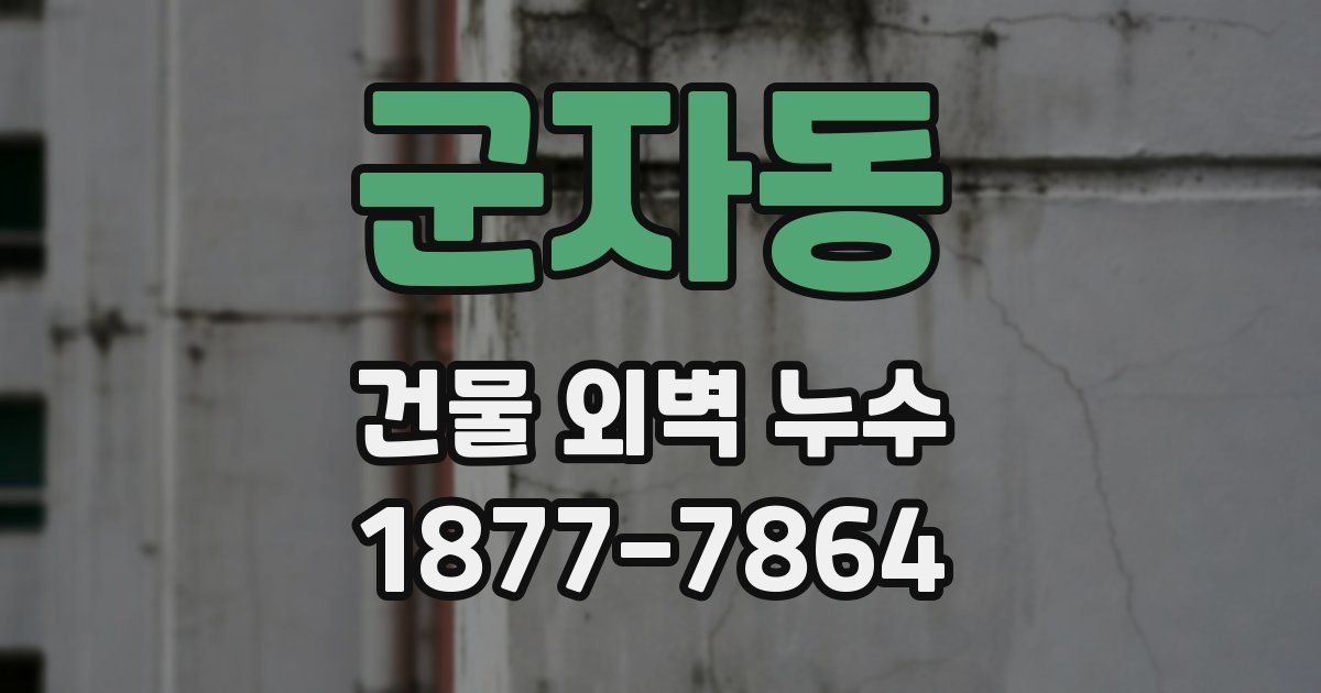군자동 건물 외벽 누수