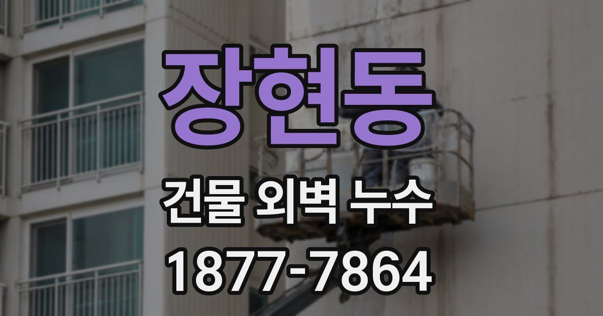 장현동 건물 외벽 누수