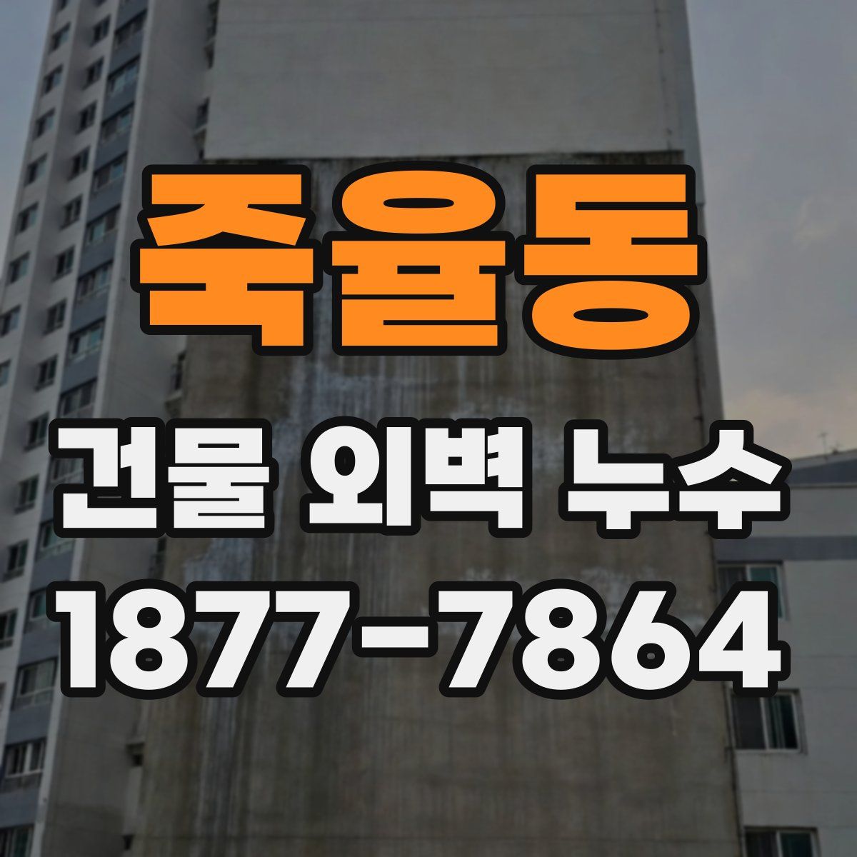 죽율동 건물 외벽 누수