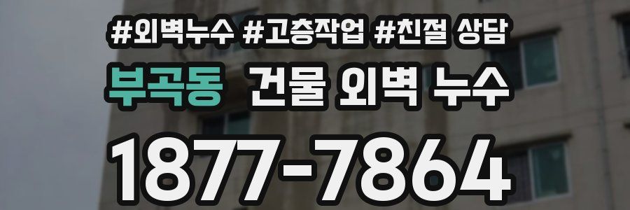 부곡동 건물 외벽 누수