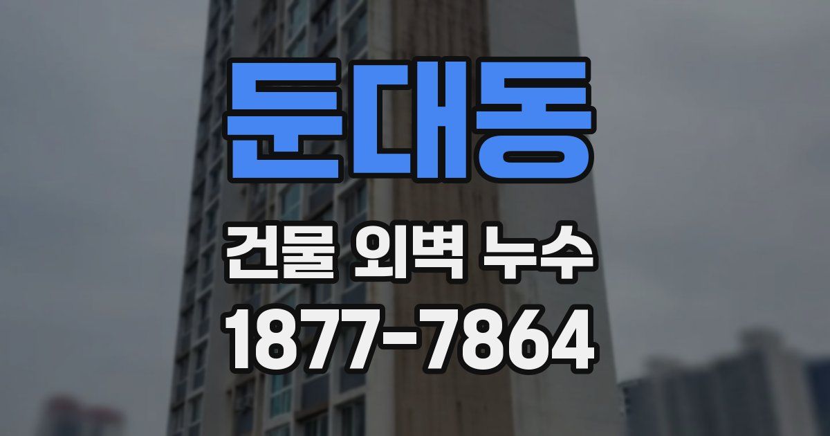 둔대동 건물 외벽 누수