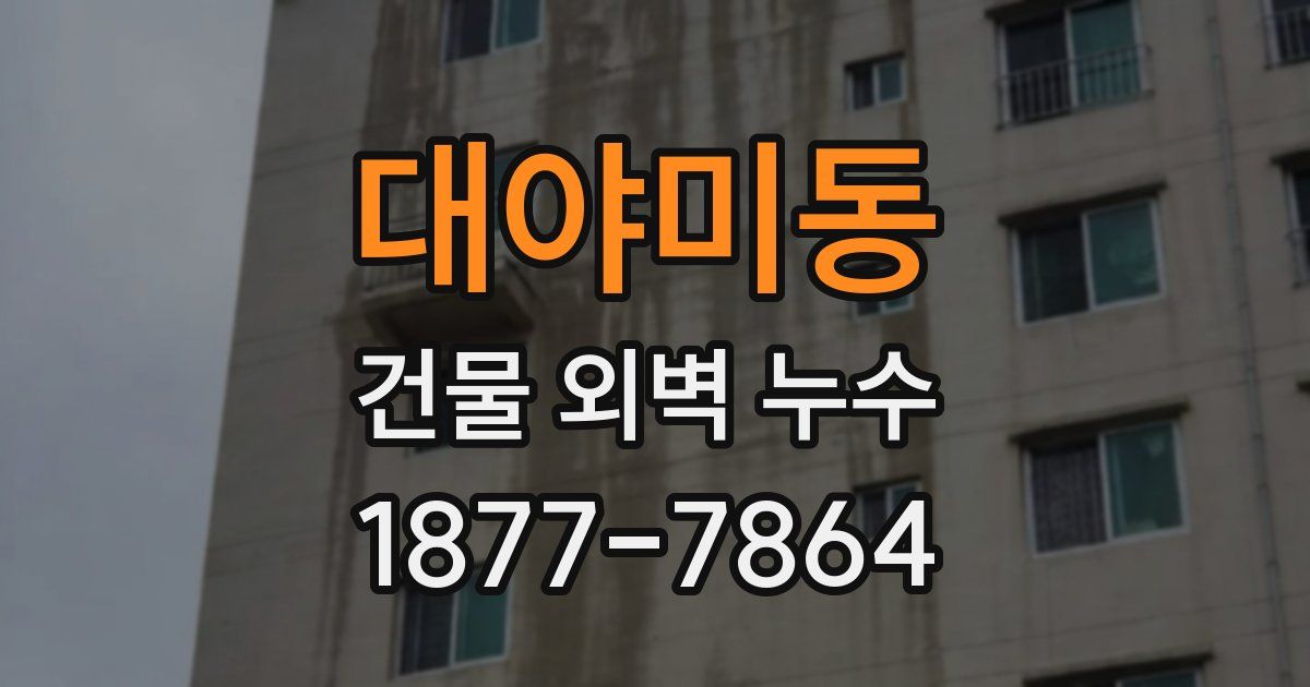 대야미동 건물 외벽 누수