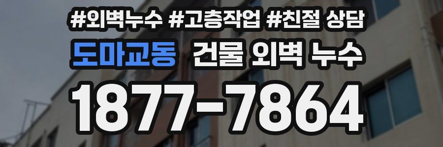도마교동 건물 외벽 누수