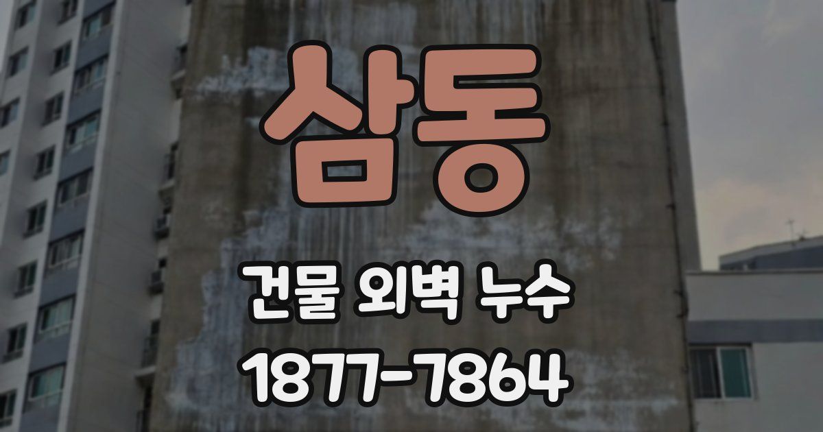 삼동 건물 외벽 누수
