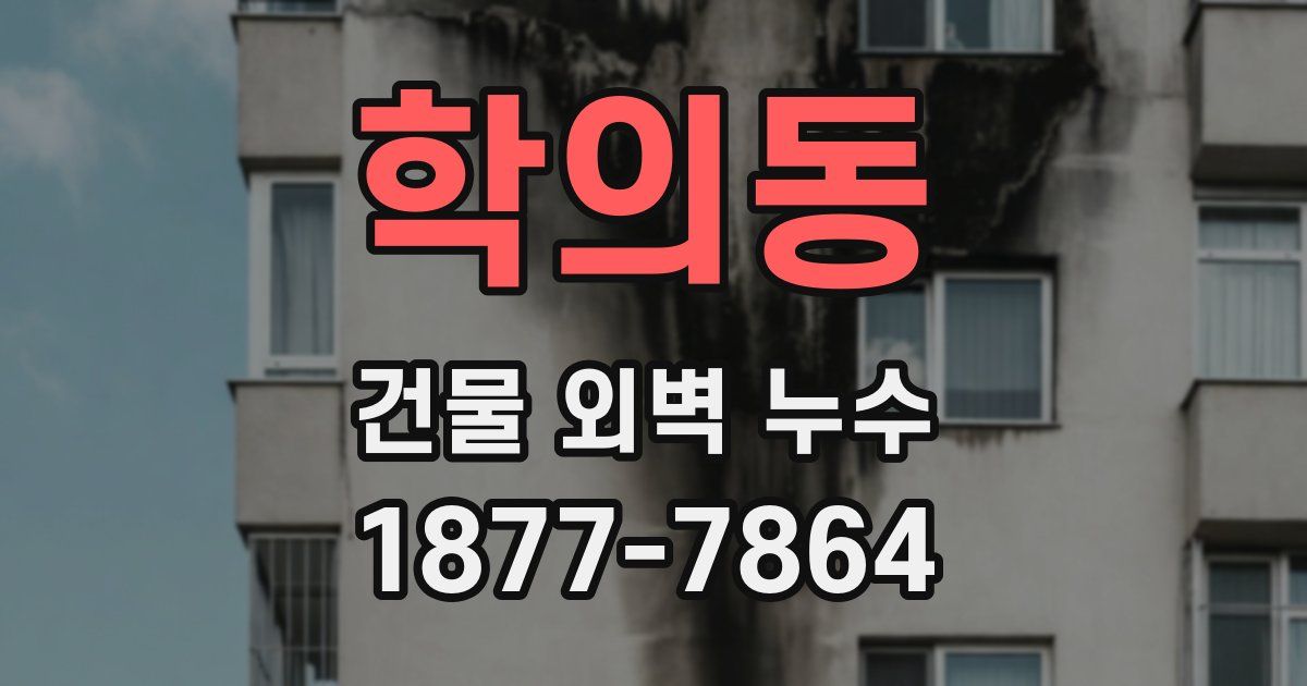 학의동 건물 외벽 누수