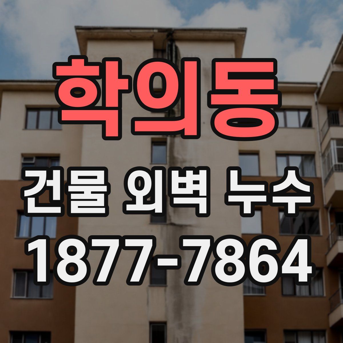 학의동 건물 외벽 누수
