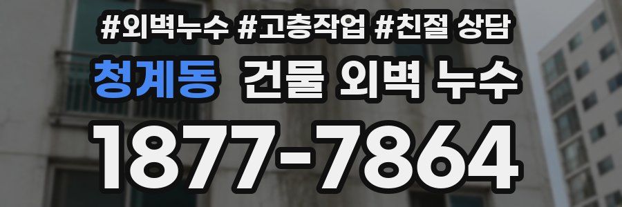 청계동 건물 외벽 누수