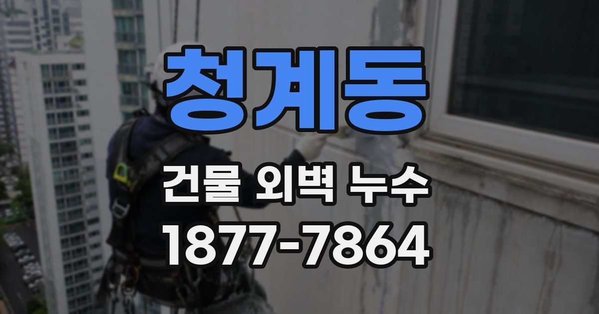 청계동 건물 외벽 누수