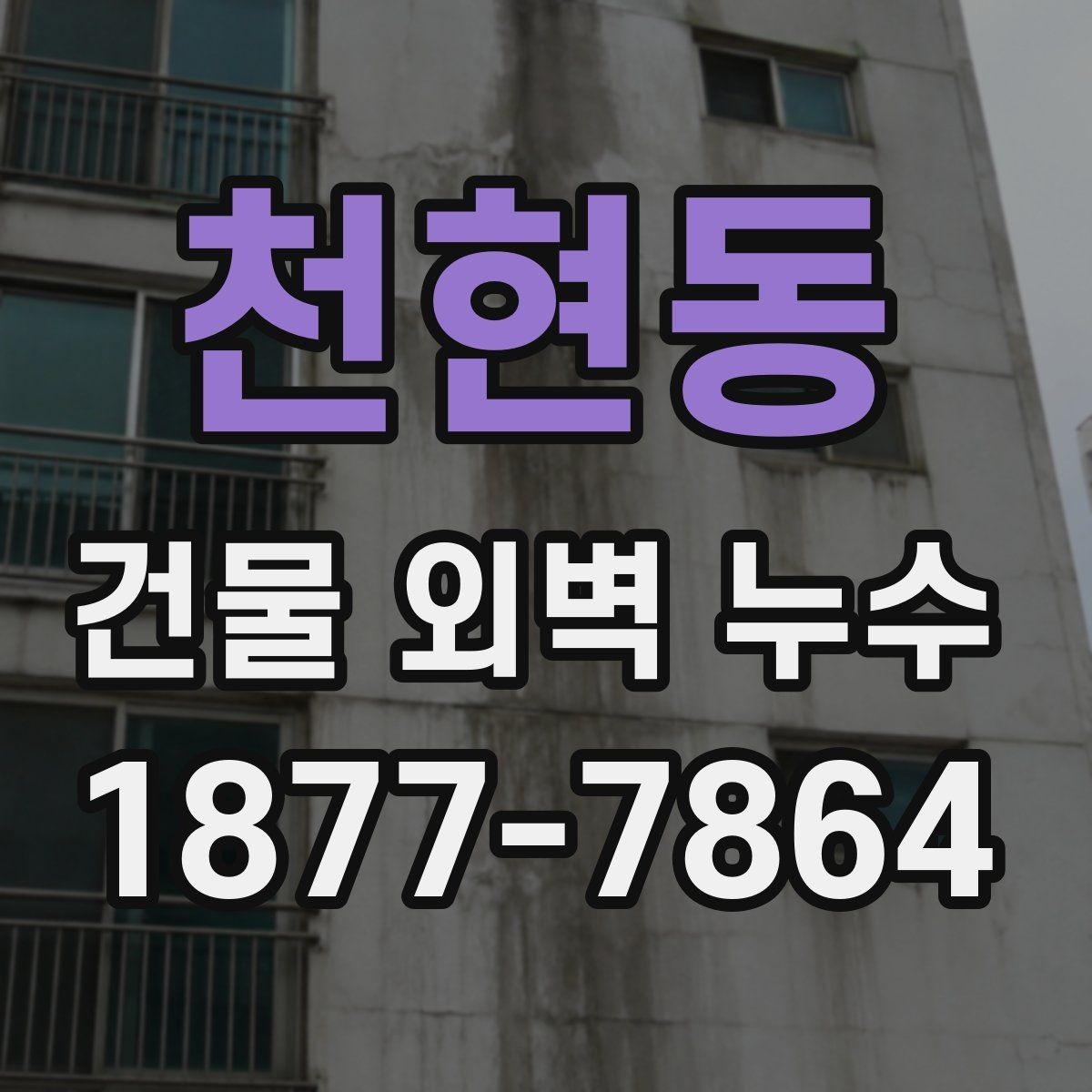 천현동 건물 외벽 누수 보수 가격을 좌우하는 주요 조건