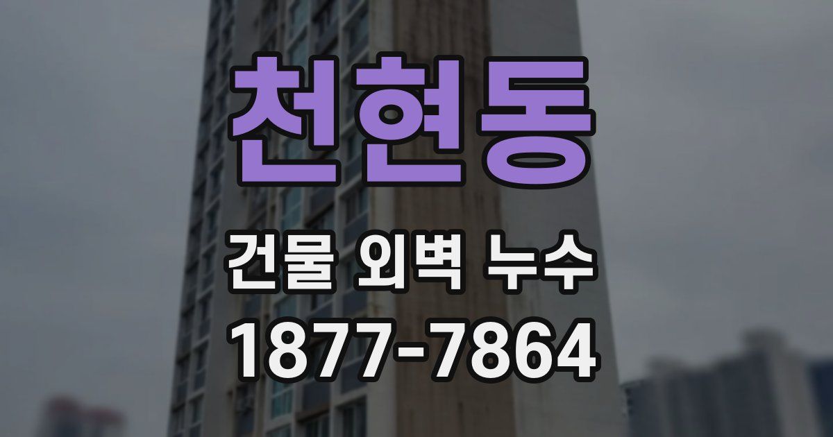 천현동 건물 외벽 누수