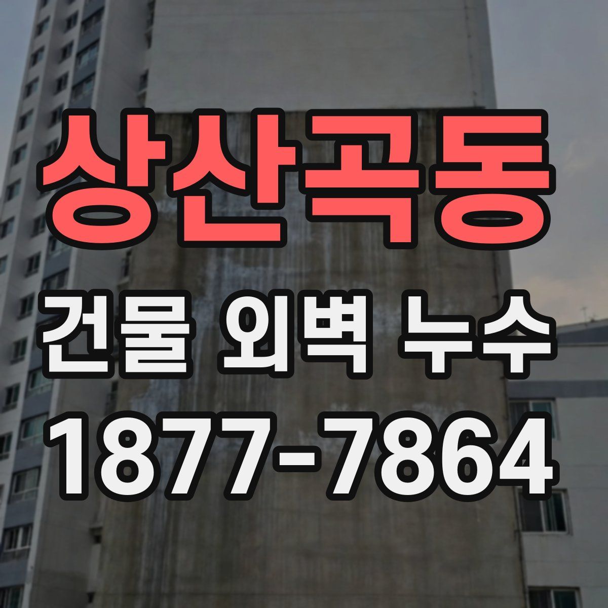 상산곡동 건물 외벽 누수