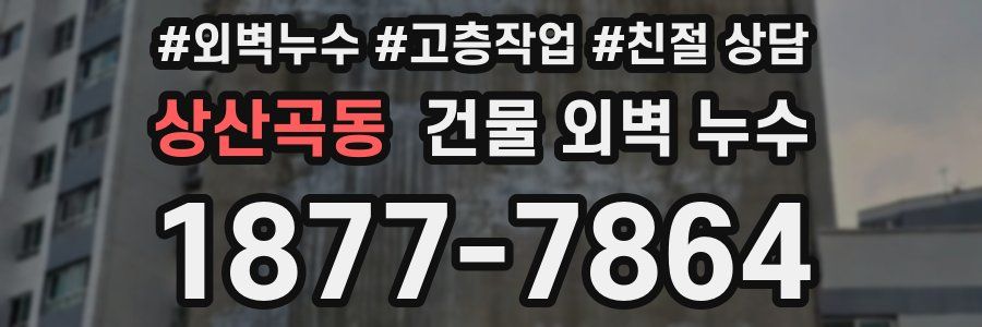 상산곡동 건물 외벽 누수