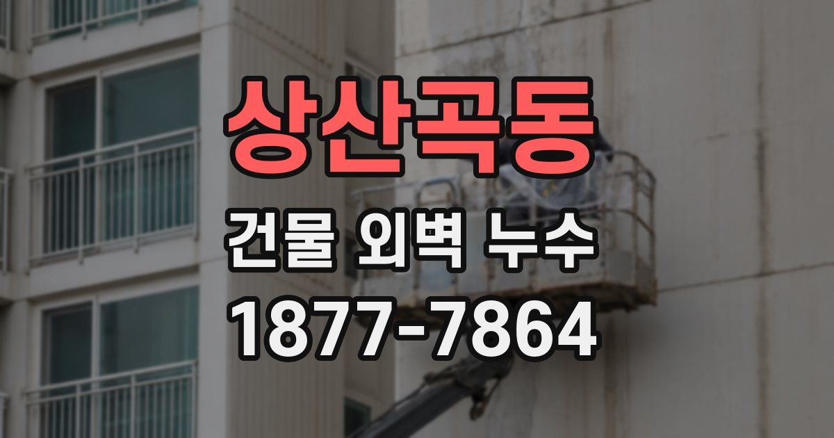 상산곡동 건물 외벽 누수