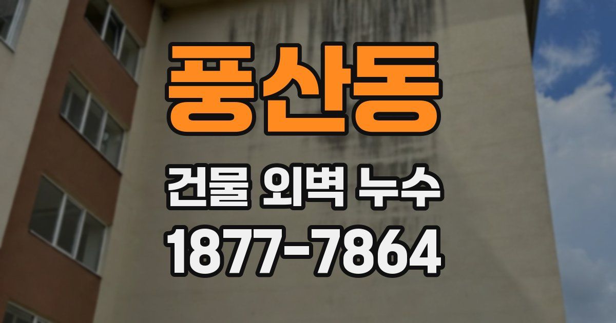 풍산동 건물 외벽 누수