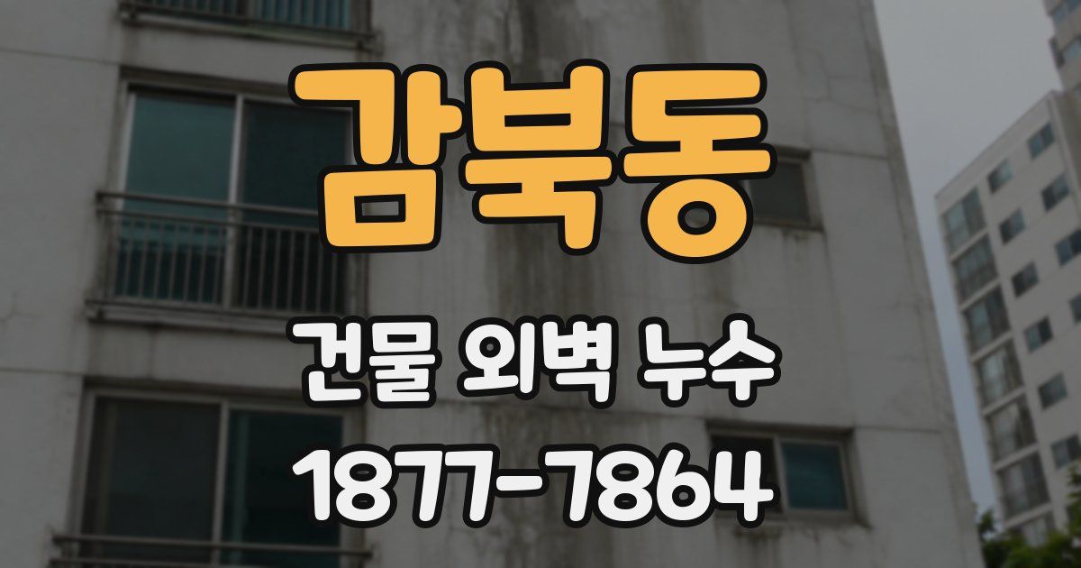 감북동 건물 외벽 누수