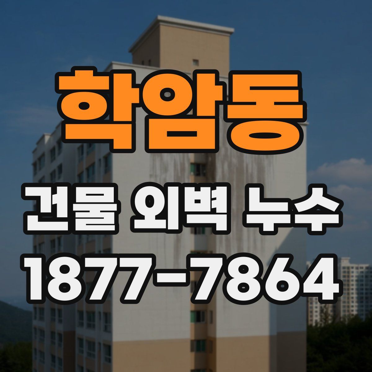 학암동 건물 외벽 누수