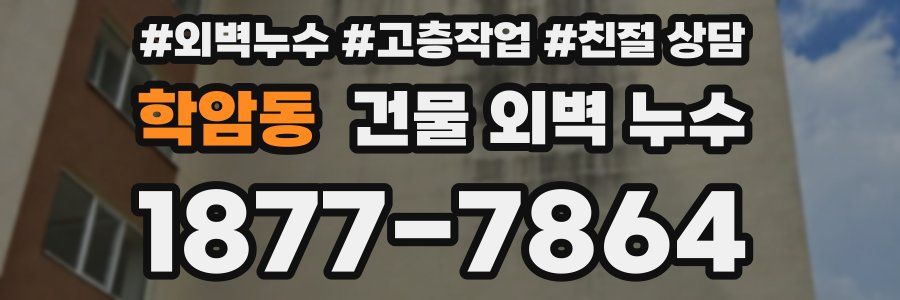 학암동 건물 외벽 누수