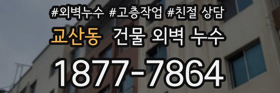 교산동 건물 외벽 누수