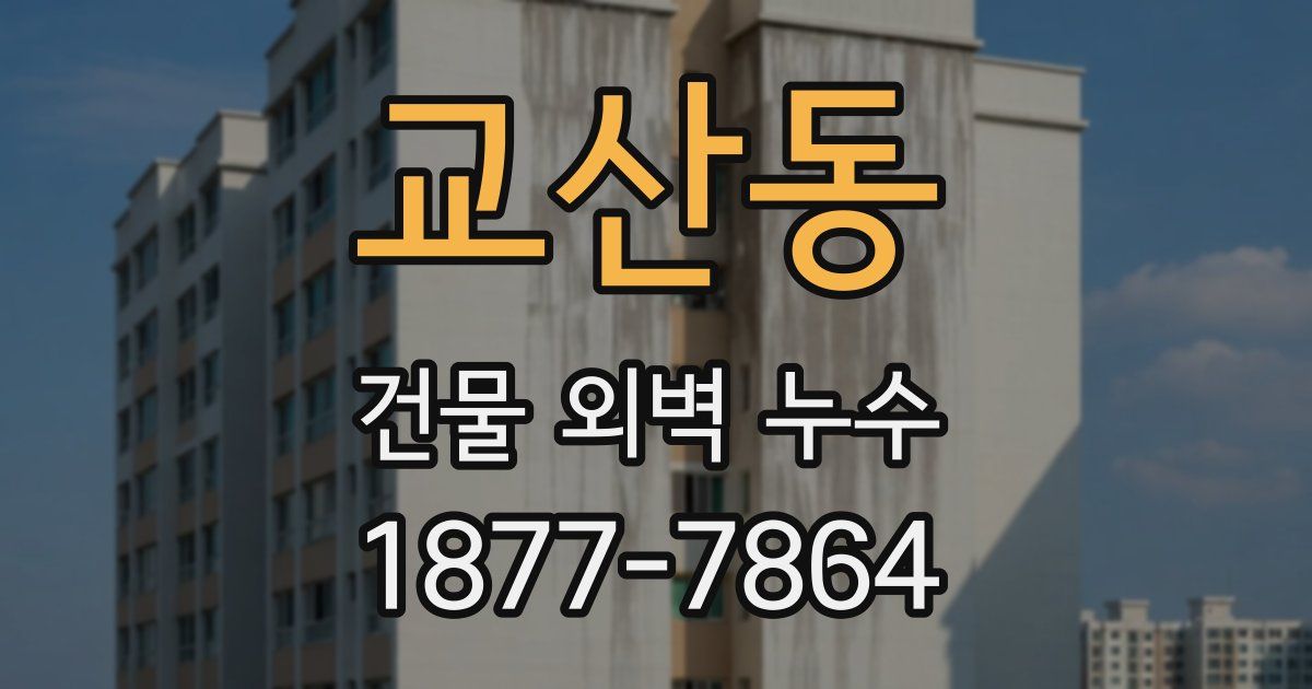 교산동 건물 외벽 누수