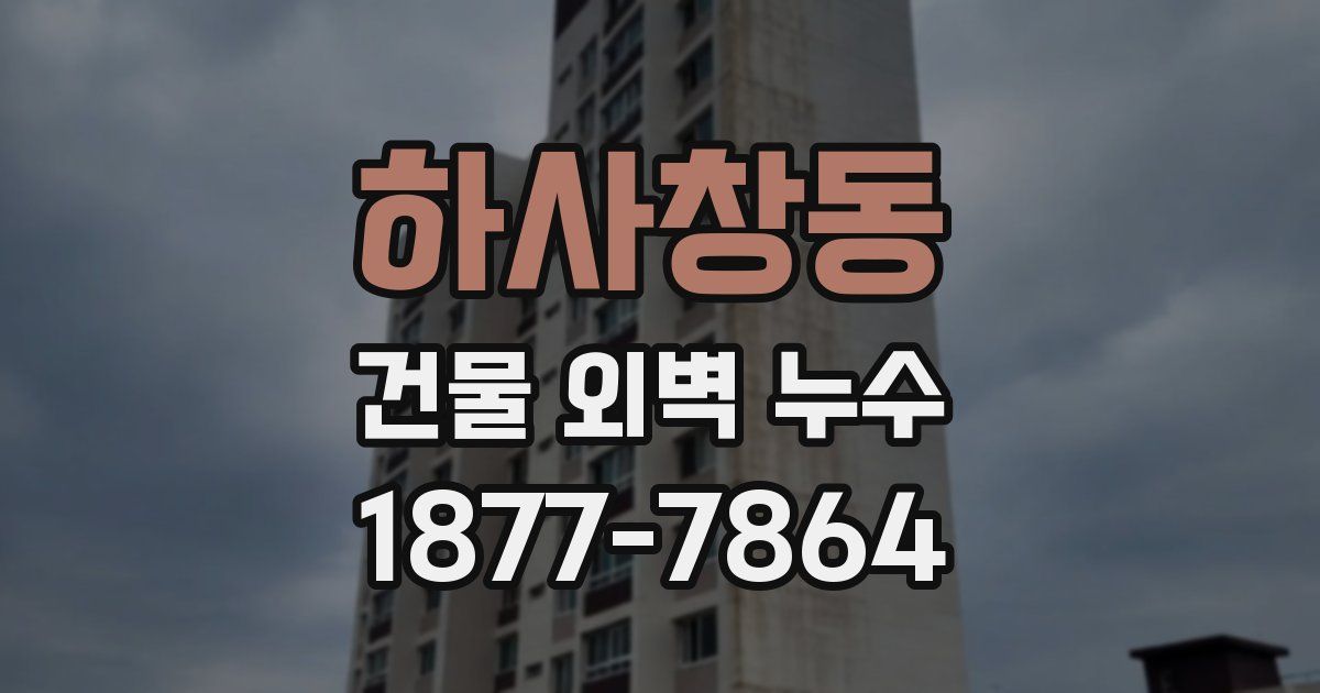 하사창동 건물 외벽 누수