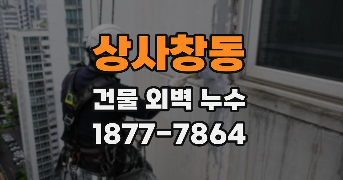 상사창동 건물 외벽 누수