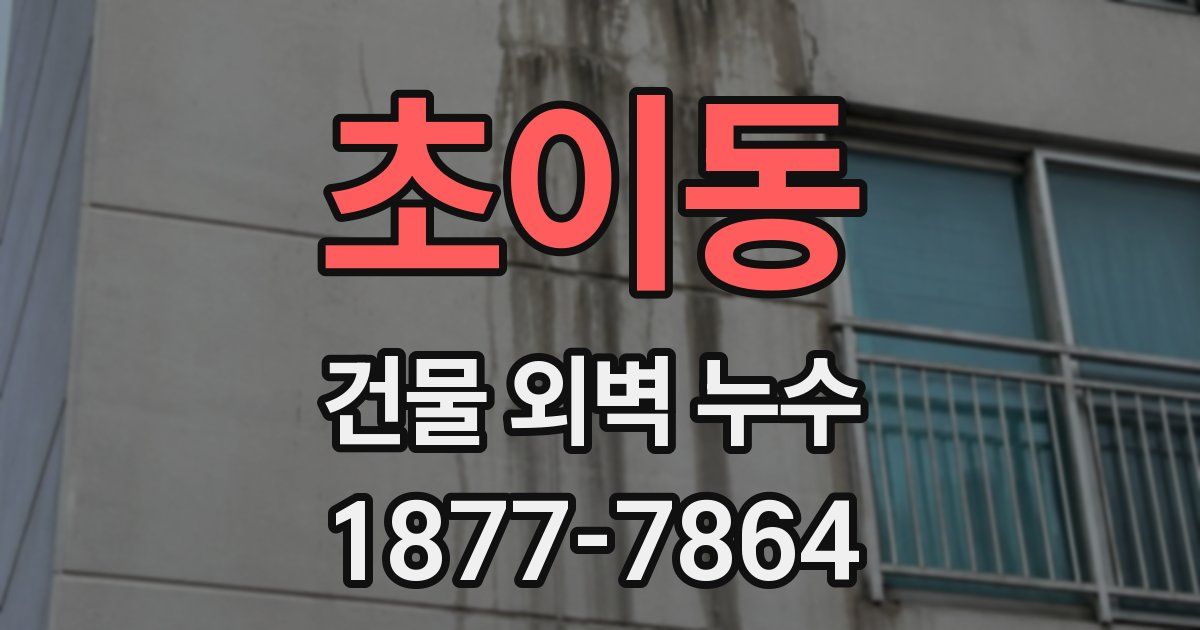 초이동 건물 외벽 누수
