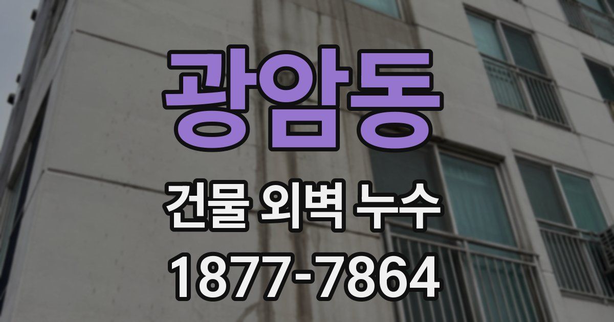 광암동 건물 외벽 누수