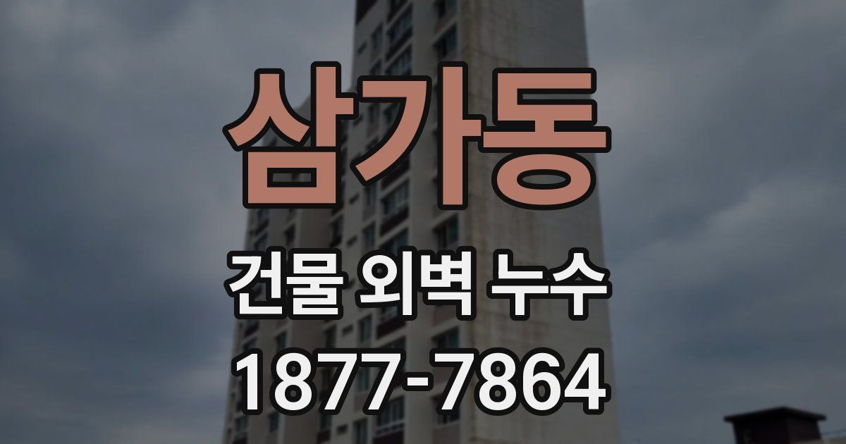 삼가동 건물 외벽 누수