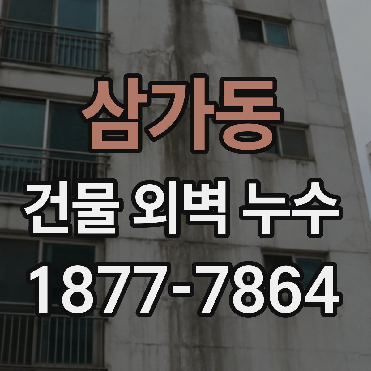 삼가동 건물 외벽 누수
