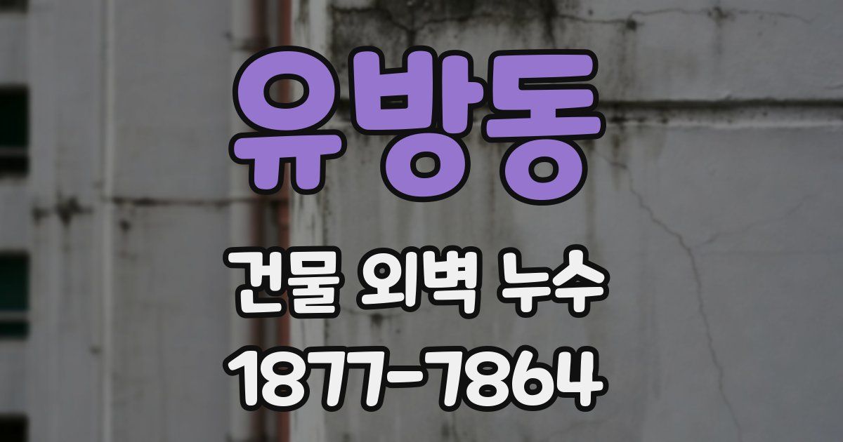 유방동 건물 외벽 누수