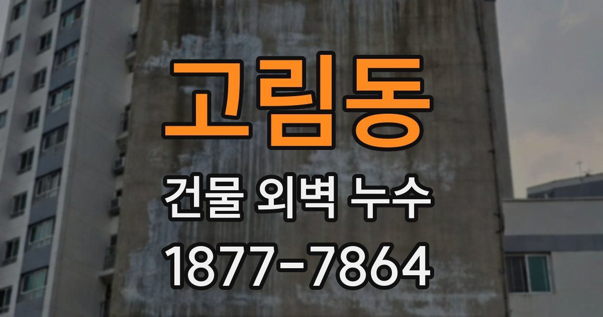고림동 건물 외벽 누수