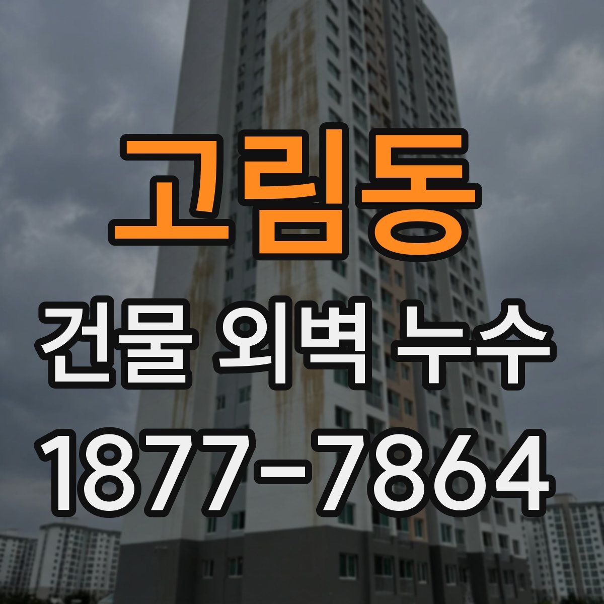 고림동 건물 외벽 누수