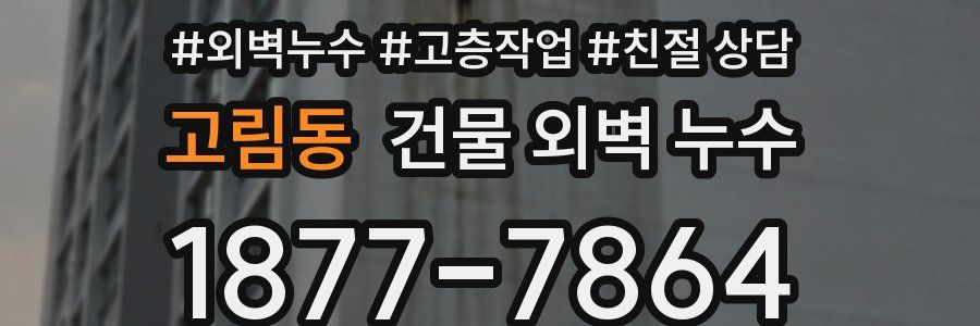 고림동 건물 외벽 누수