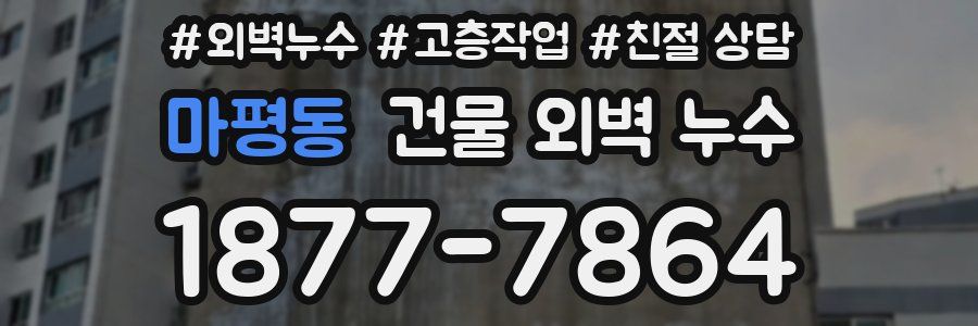 마평동 건물 외벽 누수