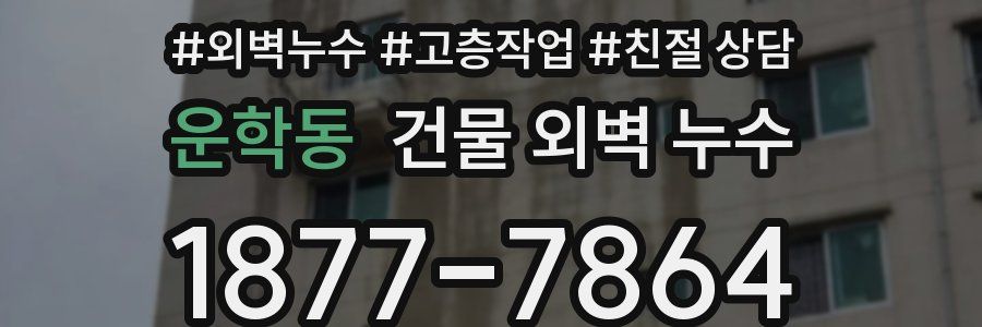 운학동 건물 외벽 누수