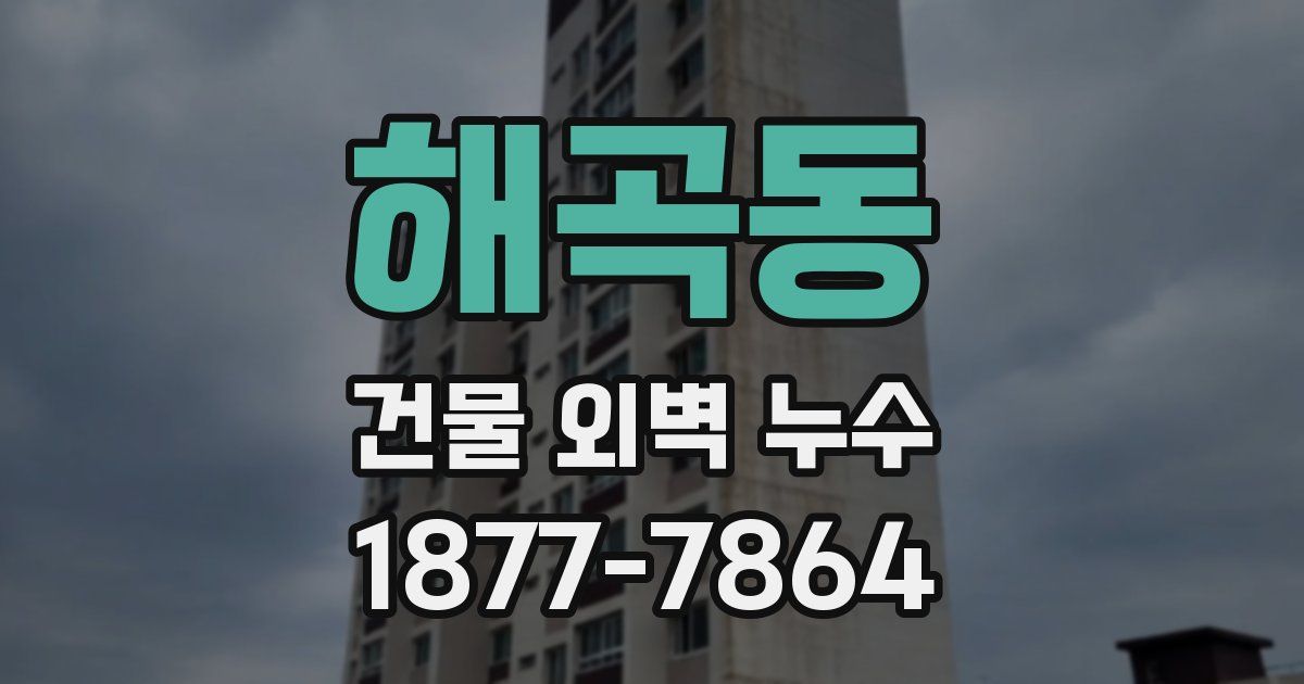 해곡동 건물 외벽 누수