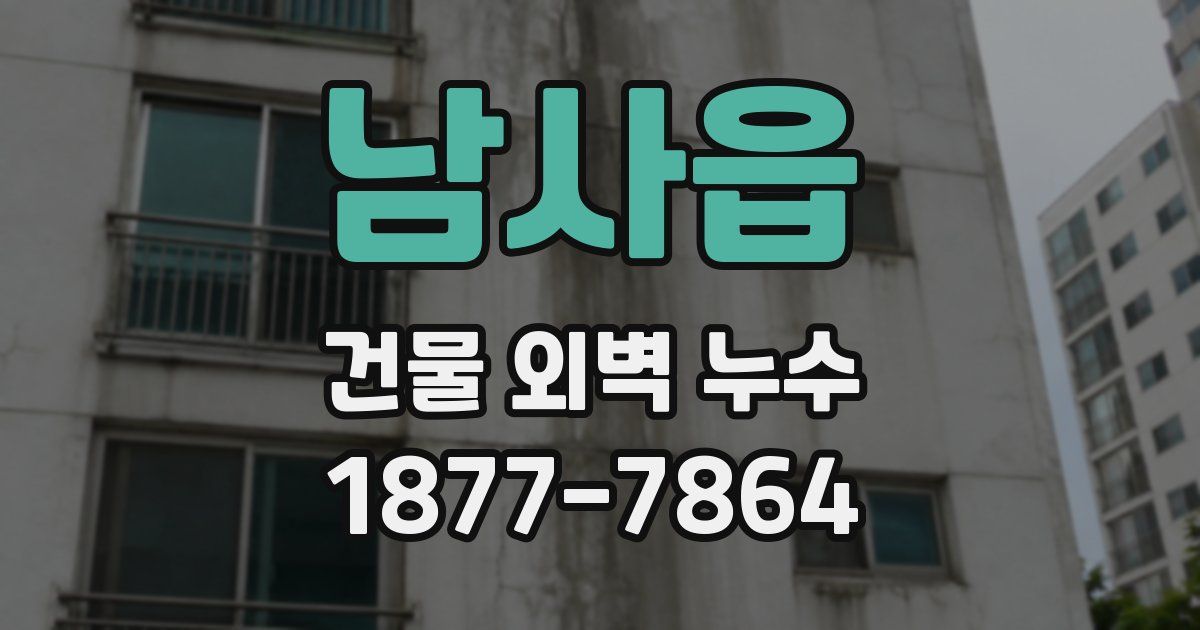 남사읍 건물 외벽 누수