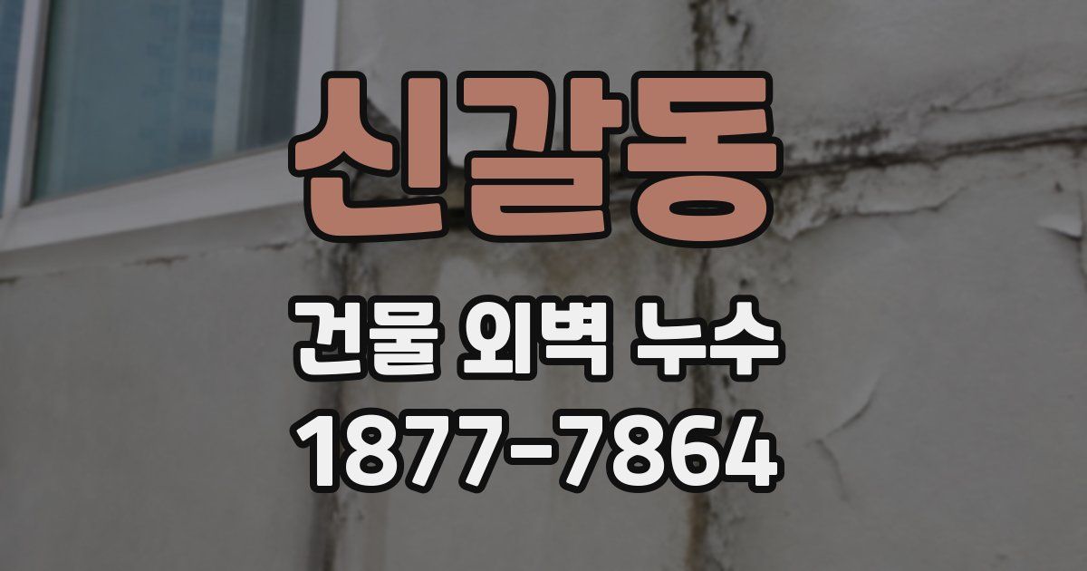 신갈동 건물 외벽 누수