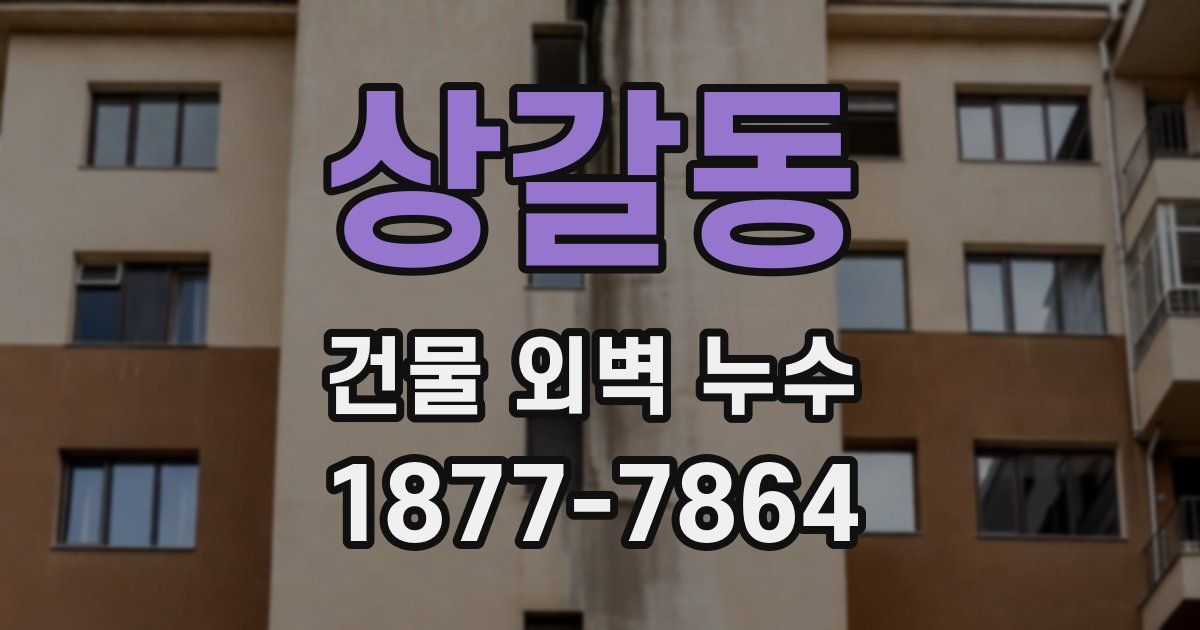상갈동 건물 외벽 누수