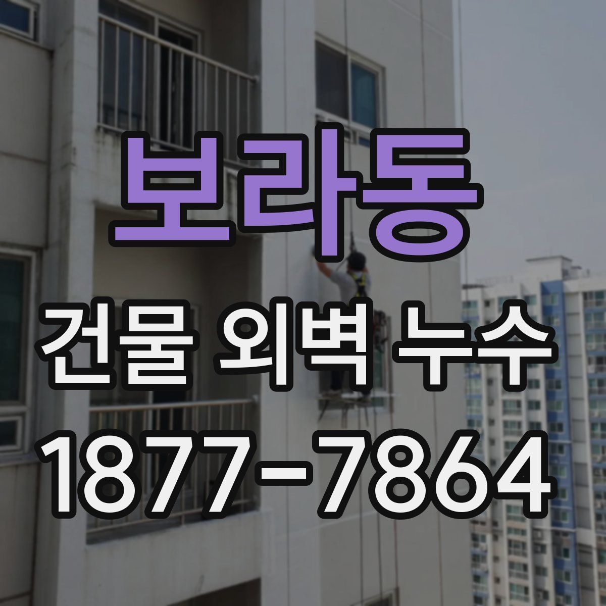 보라동 건물 외벽 누수