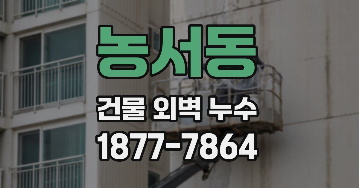 농서동 건물 외벽 누수