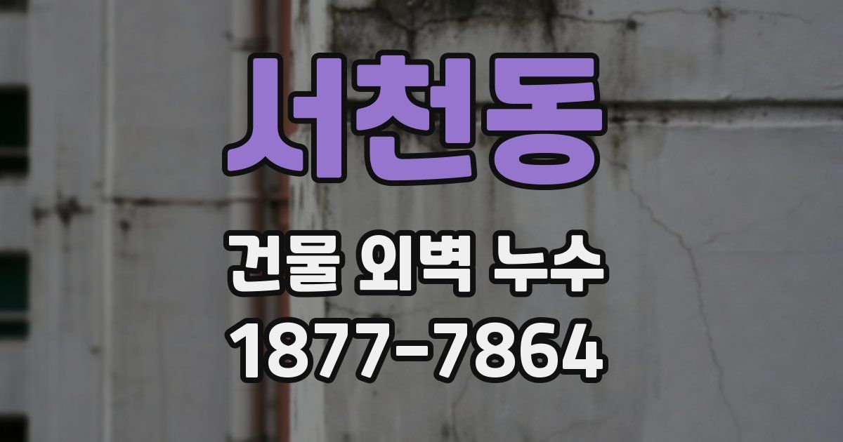 서천동 건물 외벽 누수
