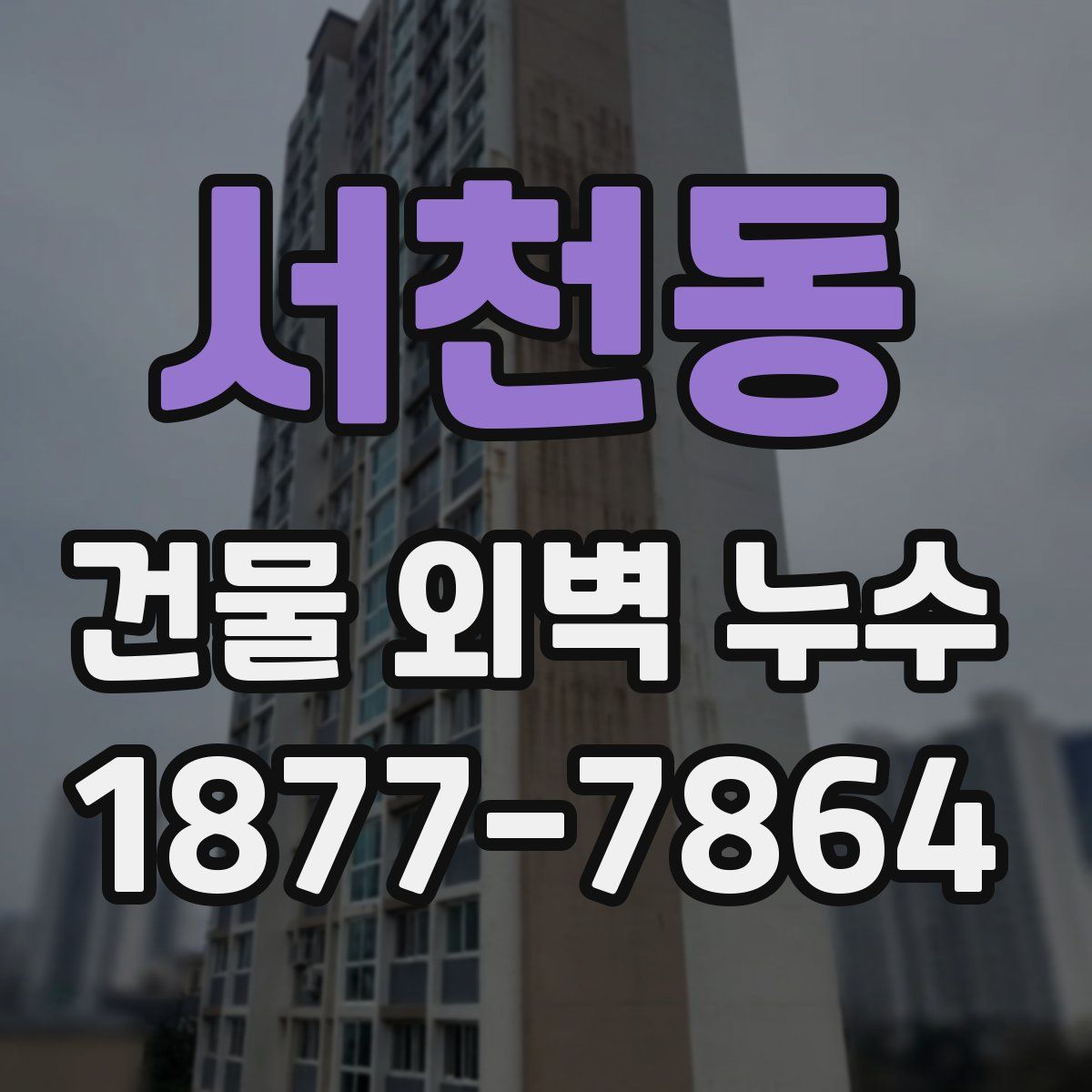 서천동 건물 외벽 누수